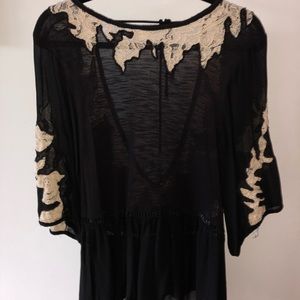 Light Black with lace Tunic